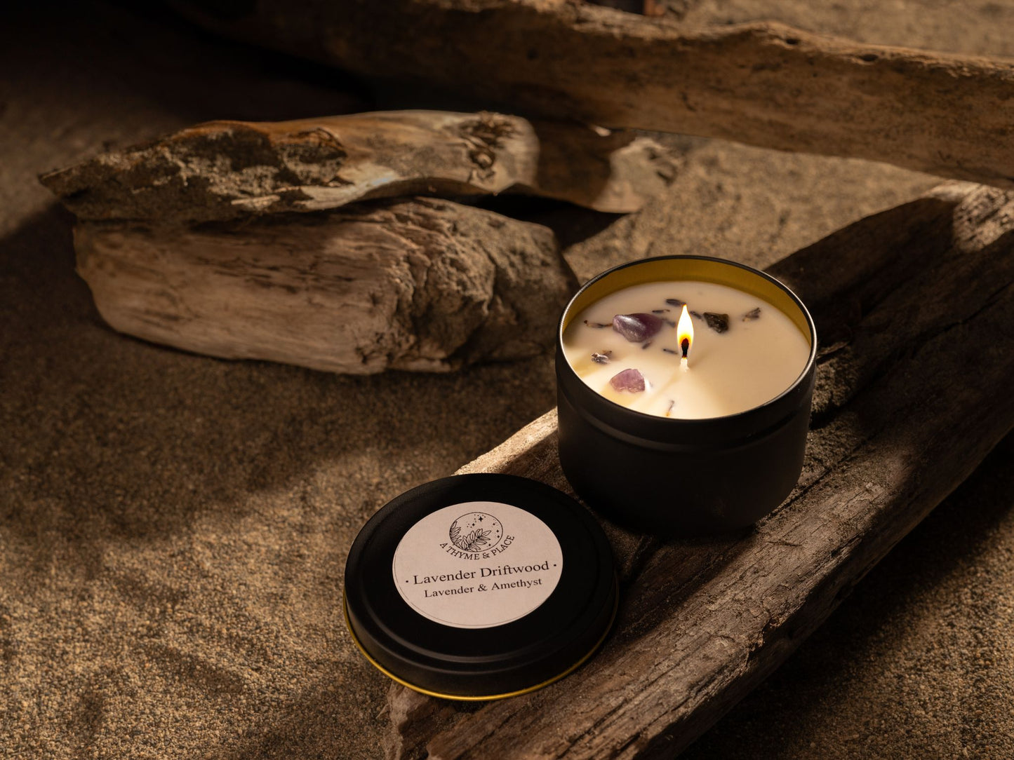 Lavender Driftwood Candle